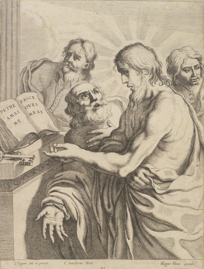 Cristo presenta le chiavi a Pietro da Cornelis I Danckerts