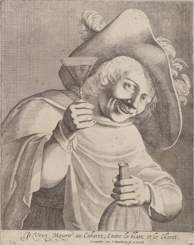 Uomo con un bicchiere da Cornelis I Danckerts
