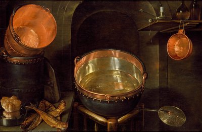 Natura morta di utensili da cucina, inizio XVII secolo da Cornelis Jacobsz Delff