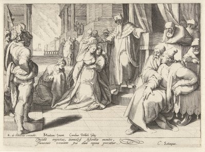 Ester davanti ad Assuero da Cornelis Jacobsz. Drebbel