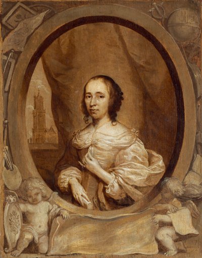 Anna Maria van Schurman, 1657 da Cornelis Janssens van Ceulen
