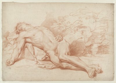 Nudo maschile sdraiato da Cornelis Joseph d