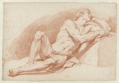Nudo maschile seduto, appoggiato da Cornelis Joseph d