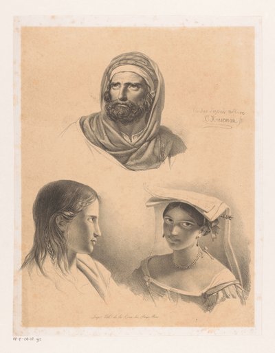 Tre ritratti da Cornelis Kruseman