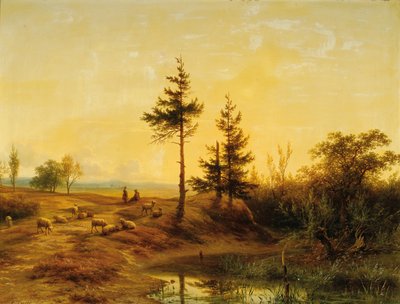 Un ampio paesaggio di brughiera da Cornelis Lieste