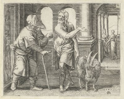 Sansone con un capretto dal suocero da Cornelis Massijs