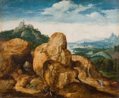 Paesaggio con fuga in Egitto, ca 1545 da Cornelis Massys
