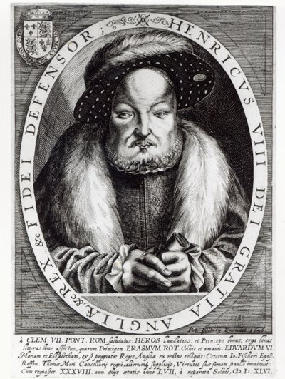 Ritratto di Enrico VIII, inciso da Peter Isselburg, 1646 da Cornelis Massys