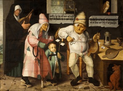 Il riparatore di mantici (dopo Hieronymus Bosch), c. 1550 da Cornelis Massys