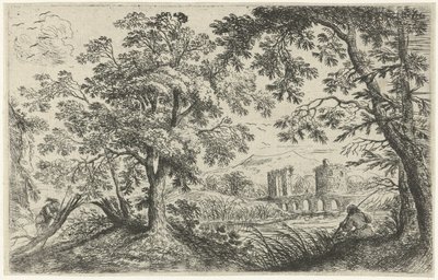 Paesaggio con pescatore da Cornelis Matthieu