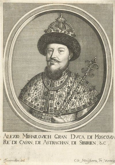 Ritratto dello Zar Alessio I Michajlovič di Russia 1629-1676, 1670 da Cornelis Meyssens