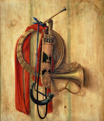 Attrezzatura da caccia su una parete da Cornelis Norbertus Gysbrechts