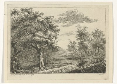 Paesaggio con figure e bestiame (Paesaggi con bestiame) da Cornelis Ouboter van der Griendt