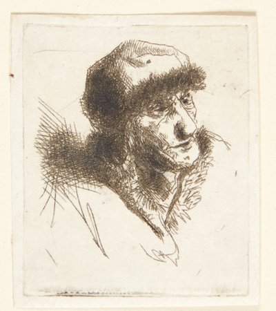 Vecchia donna con cappello di pelliccia da Cornelis Pietersz Bega