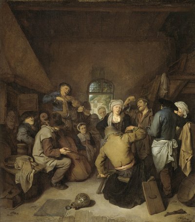 Contadini che fanno musica e ballano da Cornelis Pietersz. Bega