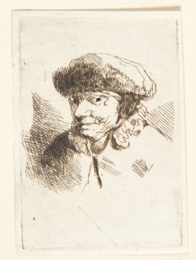 Vecchia sorridente con cappello di pelliccia da Cornelis Pietersz Bega