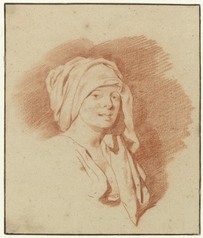 Studio di una donna, busto, con copricapo, rivolta a destra da Cornelis Pietersz. Bega