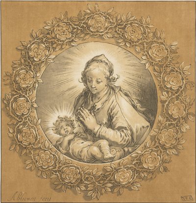 Maria con il Bambino Gesù da Cornelis Ploos van Amstel (signed by artist)