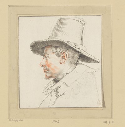 Ritratto di un uomo sconosciuto da Cornelis Ploos van Amstel (signed by artist)