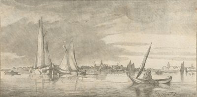Veduta del fiume da Cornelis Ploos van Amstel (signed by artist)