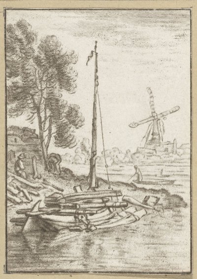 Fiume tortuoso (serie Prentwerk) da Cornelis Ploos van Amstel