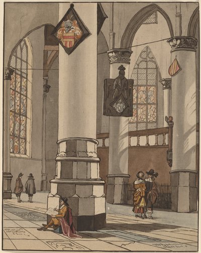 Interno della chiesa da Cornelis Ploos van Amstel