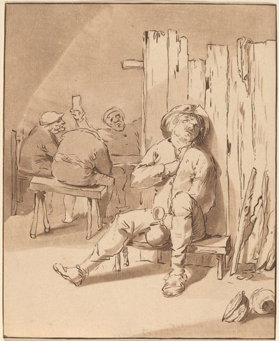 Contadino ubriaco in una locanda da Cornelis Ploos van Amstel
