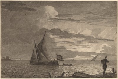 Pescatore con il sacco sulla spalla da Cornelis Ploos van Amstel