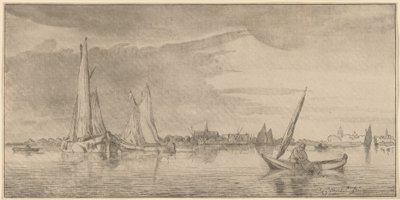 Fiume con città da Cornelis Ploos van Amstel