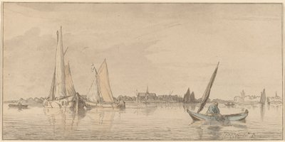 Fiume con città da Cornelis Ploos van Amstel