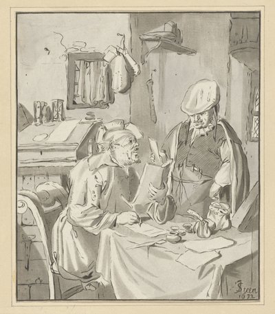 Scrittore di una lettera da Cornelis Ploos van Amstel