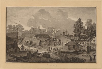 Villaggio con stagno da Cornelis Ploos van Amstel