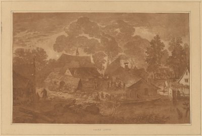 Villaggio con stagno da Cornelis Ploos van Amstel