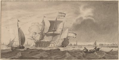 Nave da guerra nello Y, 1768 da Cornelis Ploos van Amstel