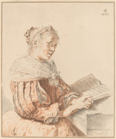 Giovane Ragazza alla Tastiera da Cornelis Ploos van Amstel