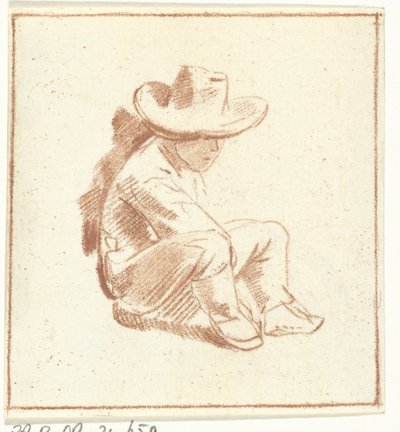 Ragazzo seduto da Cornelis Ploos van Amstel