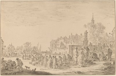 Mercato del pesce da Cornelis Ploos van Amstel after Jan