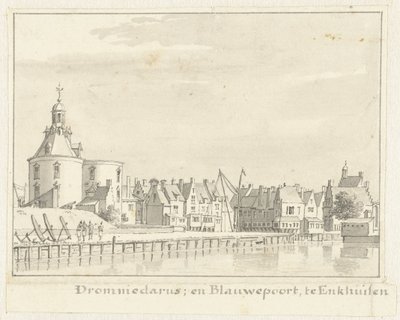La Drommedaris e la Porta Blu a Enkhuizen da Cornelis Pronk