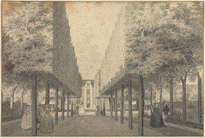 Signore e signori che si godono un giardino olandese da Cornelis Pronk