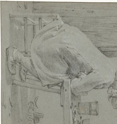 Uomo seduto a tavola da Cornelis Saftleven