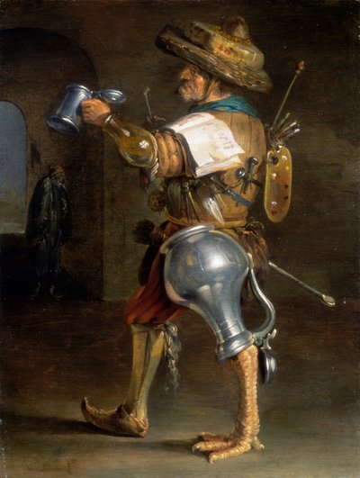 Figura antropomorfa di un uomo (una di una coppia) da Cornelis Saftleven