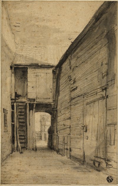 Cortile di una Vecchia Casa da Cornelis Saftleven
