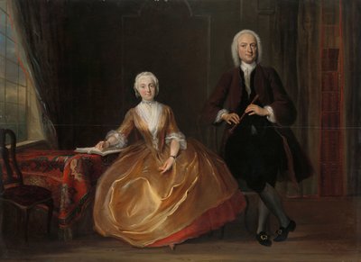Una coppia che fa musica da Cornelis Troost