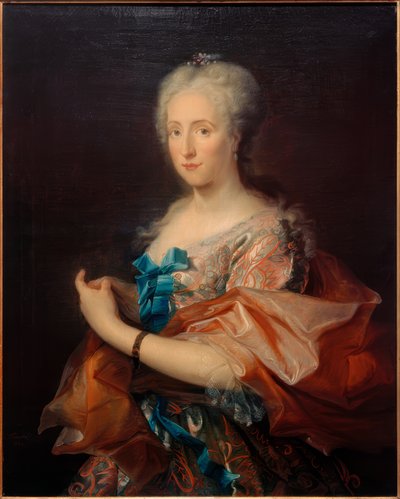 Ritratto di una dama, figura a tre quarti verso sinistra da Cornelis Troost