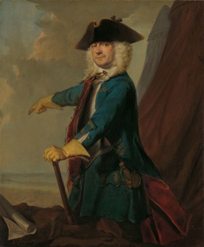 Gerrit Sichterman (1688-1730), Quartiermastro Generale della Cavalleria, Colonnello del Reggimento di Fanteria Oranje-Groningen, Comandante di Grave da Cornelis Troost