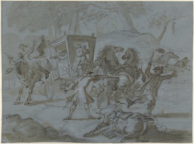 Rapina a una carrozza da Cornelis Troost