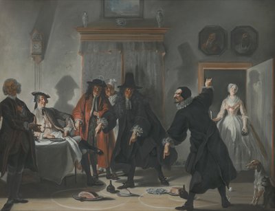 I matematici o la giovane che fuggì: La disputa tra i dottori Raasbollius e Urinaal da Cornelis Troost