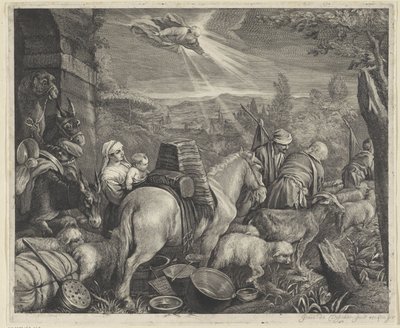Abramo lascia Haran da Cornelis Visscher (II)