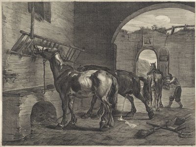 Stalla dei cavalli da Cornelis Visscher (II)