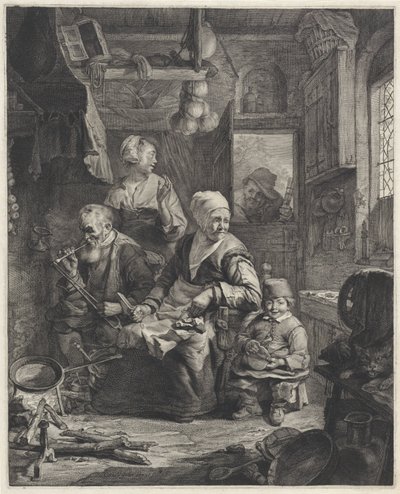 La cuoca di frittelle da Cornelis Visscher (II)